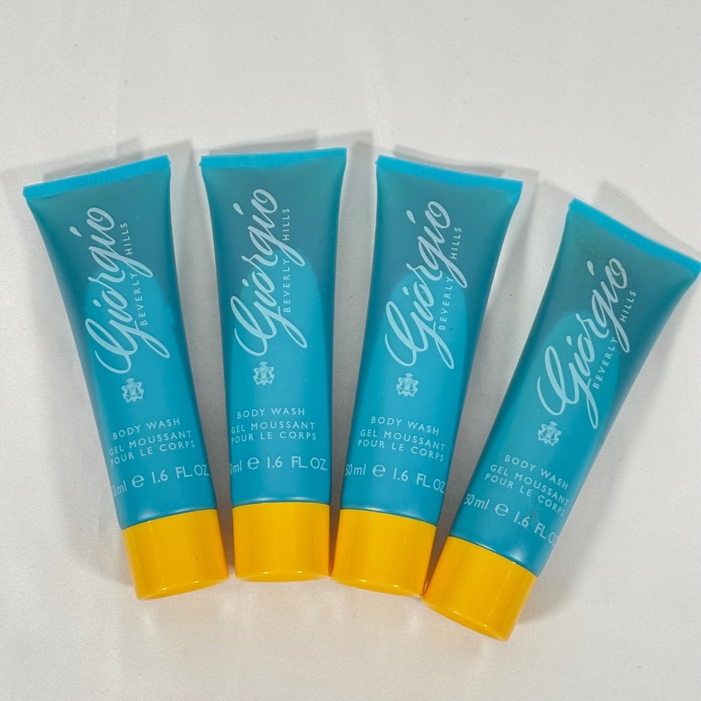 4 Pack - Giorgio Beverly Hills Body Wash Vintage - 1.6 Oz Each